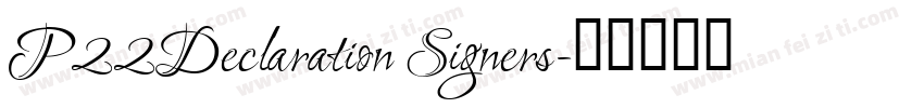 P22Declaration Signers字体转换